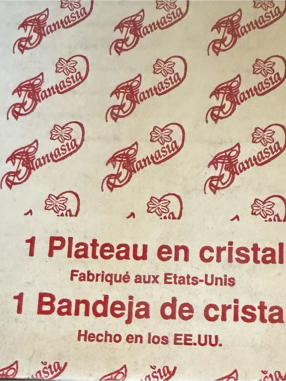 Princess House Fantasia Crystal Plate – Brand New